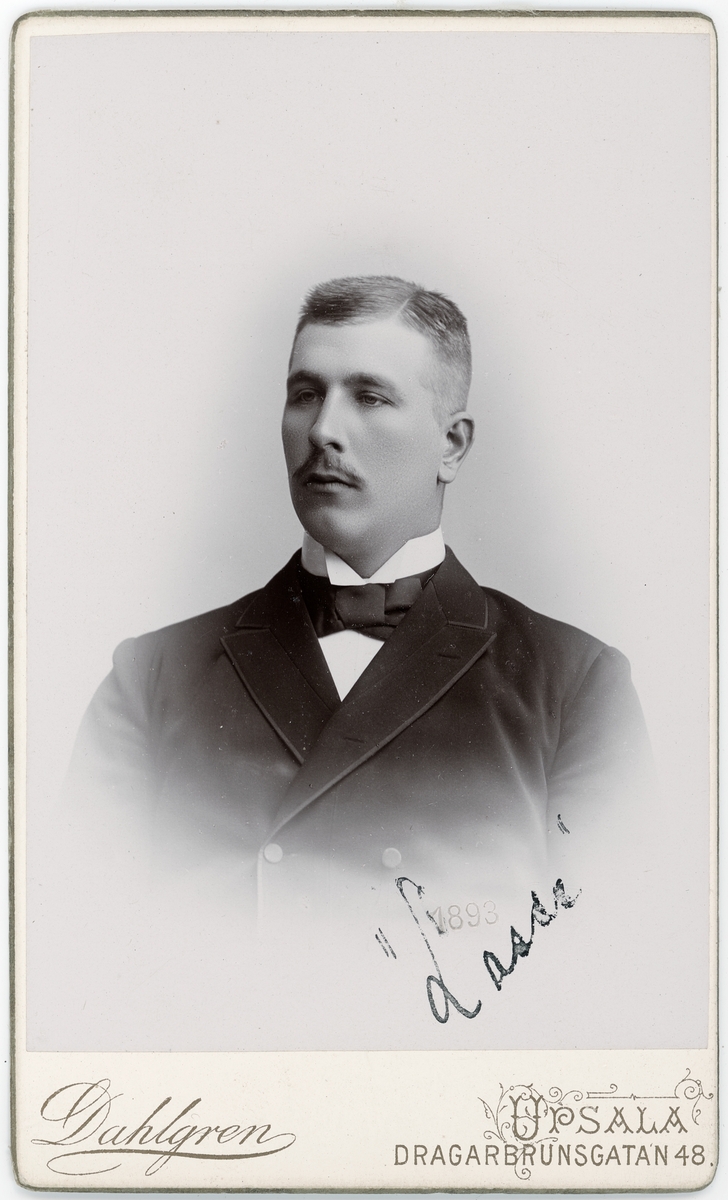Kabinettsfotografi - agronom Lasse Sjöberg, Uppsala 1893