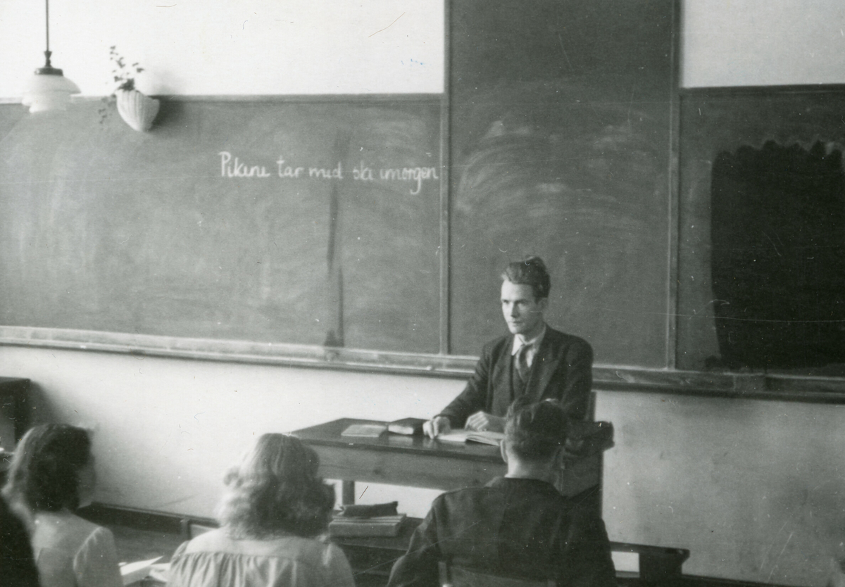 Frå undervisning på Oslo lærerskole på 1950-talet.