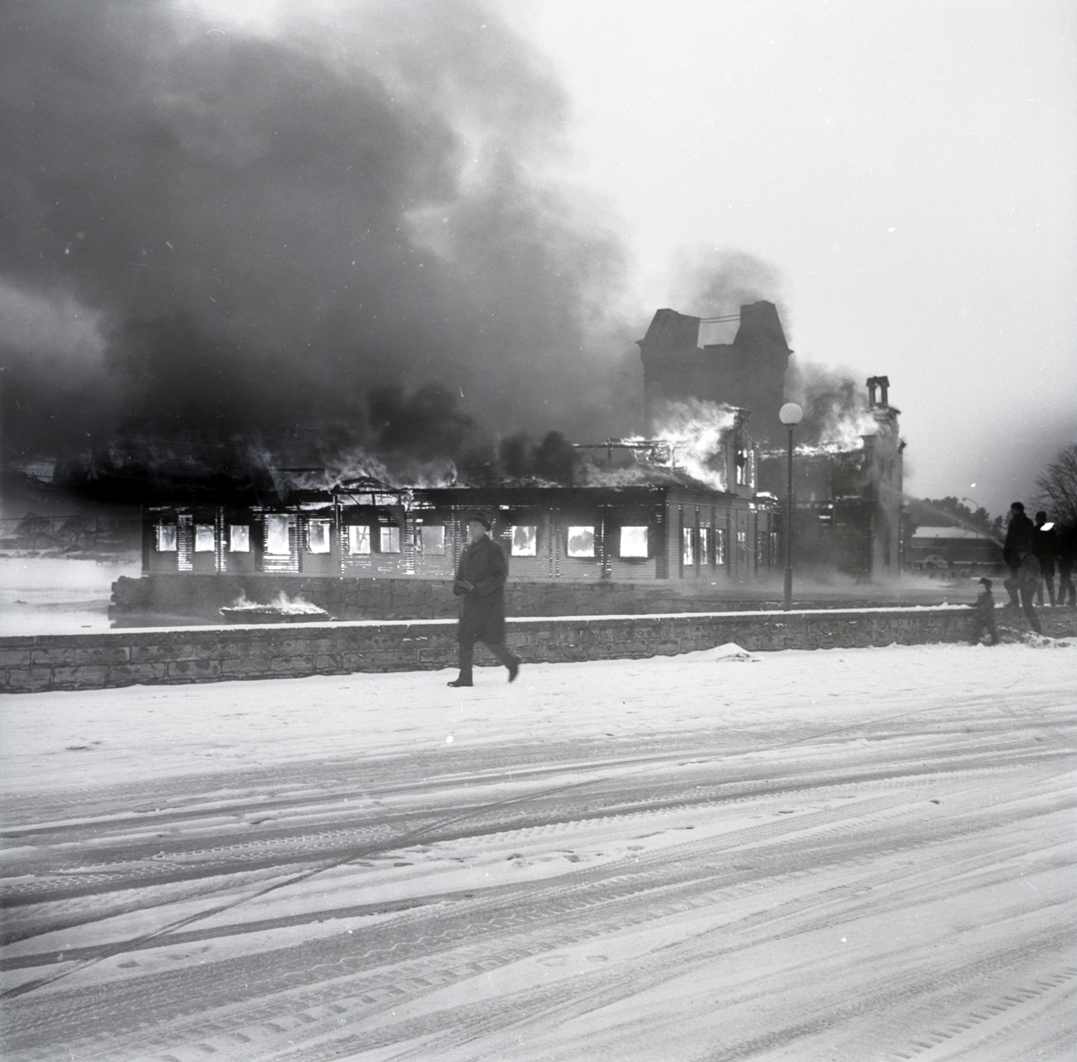 Anlagd brand i Borgholm 22 mars 1964.