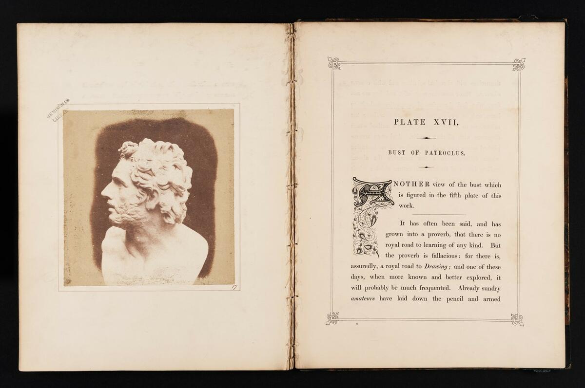 Image of book cover. On the left side a photograph of a bust of a man, on the right side text.