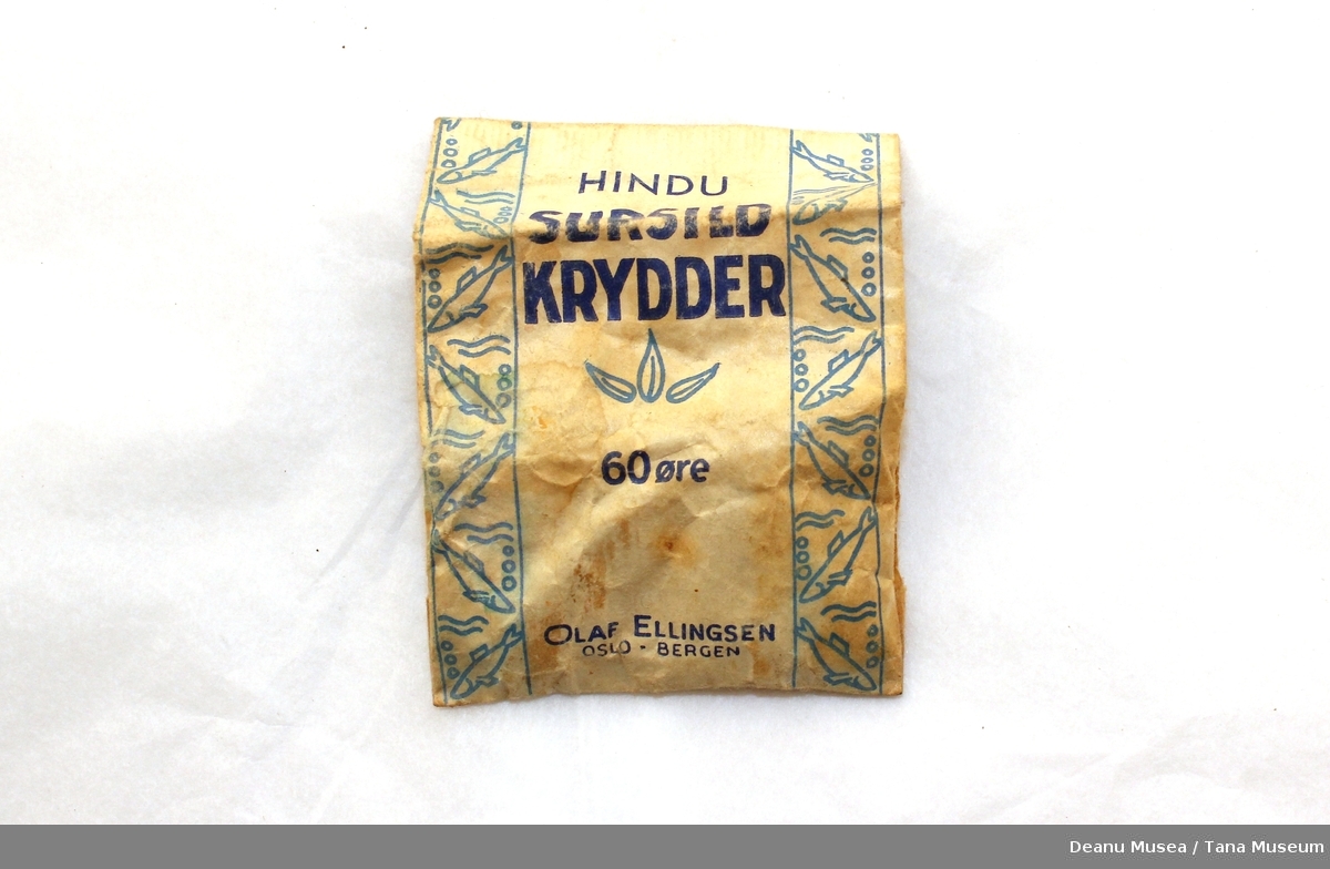 Sursild krydder i en liten pose fra Hindu.