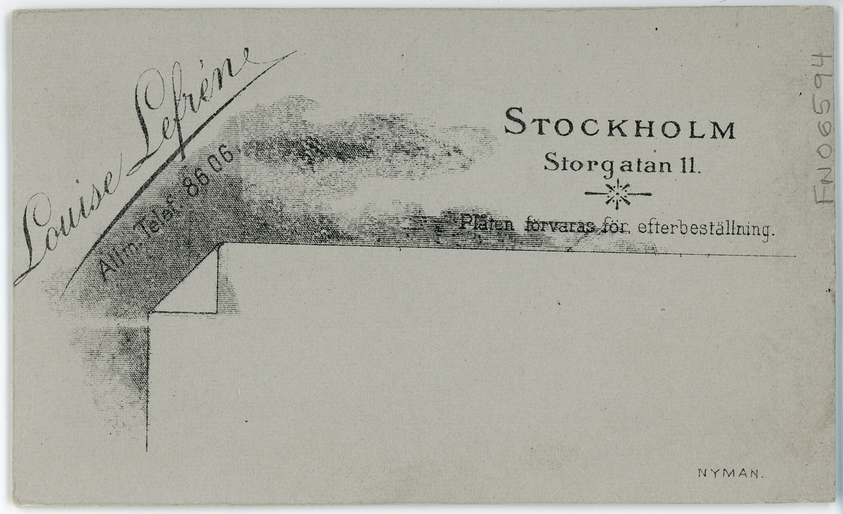 Kabinettsfotografi - man i uniform, Stockholm 1903