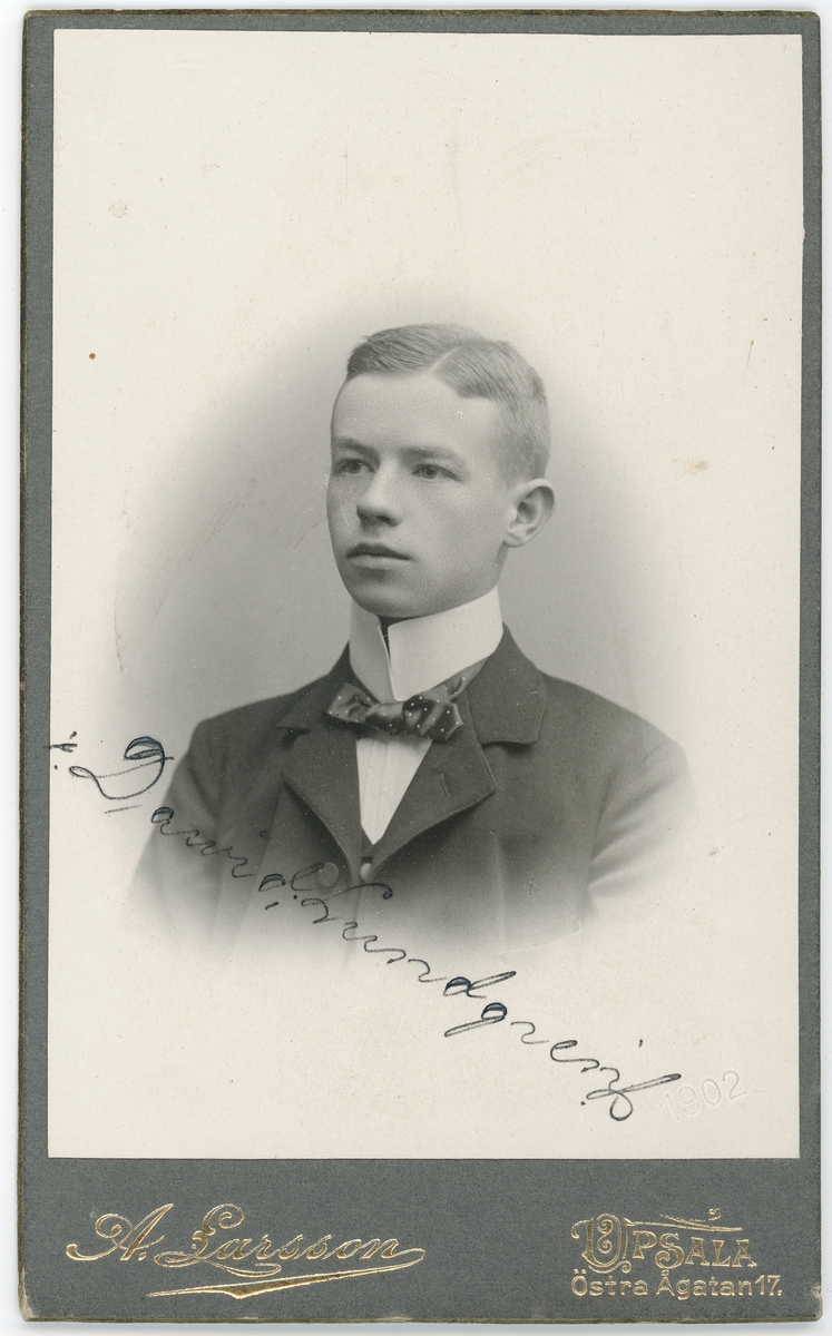 Kabinettsfotografi - David Lundgren, Uppsala 1902