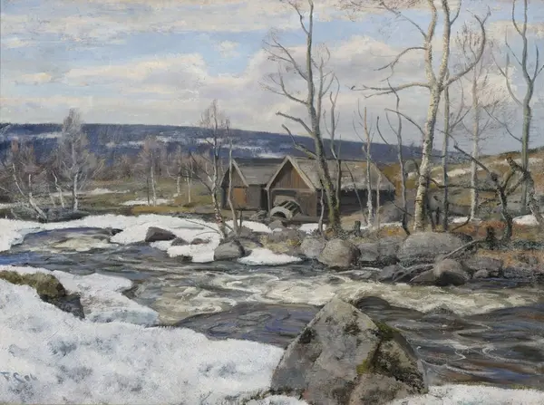Den gamle stampe [Maleri]
