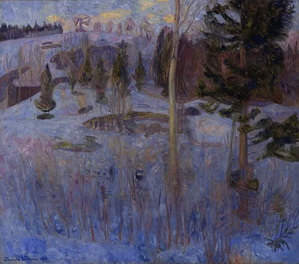 Aftenstemmning. Vestre Gausdal [Maleri]