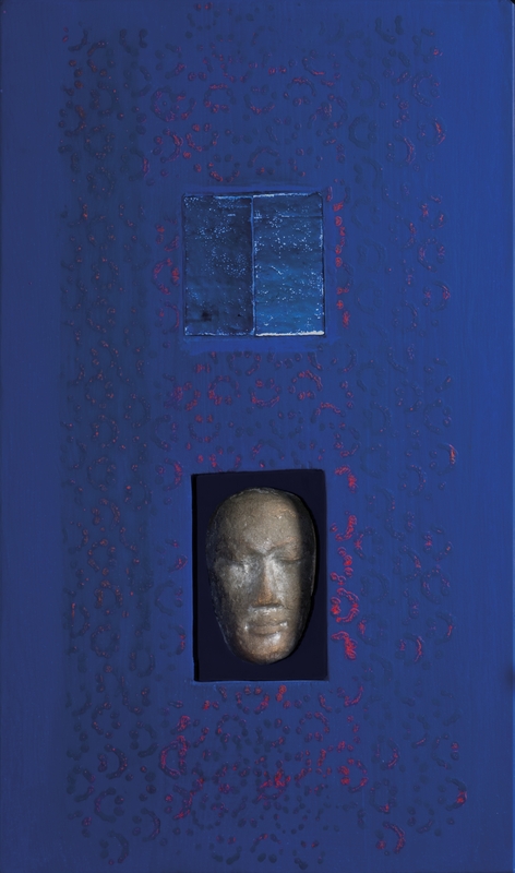 Hustavle / Blå bok [Skulptur]