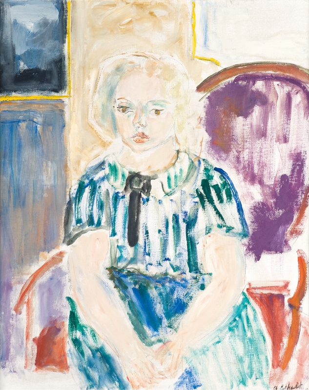 Nini i grønn kjole [Maleri]