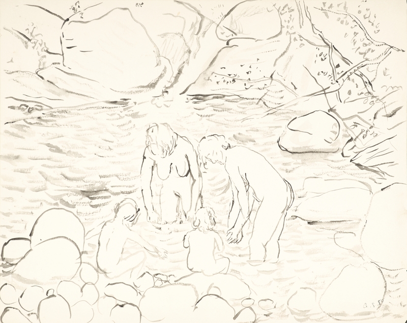 Badekulpen [Tegning]