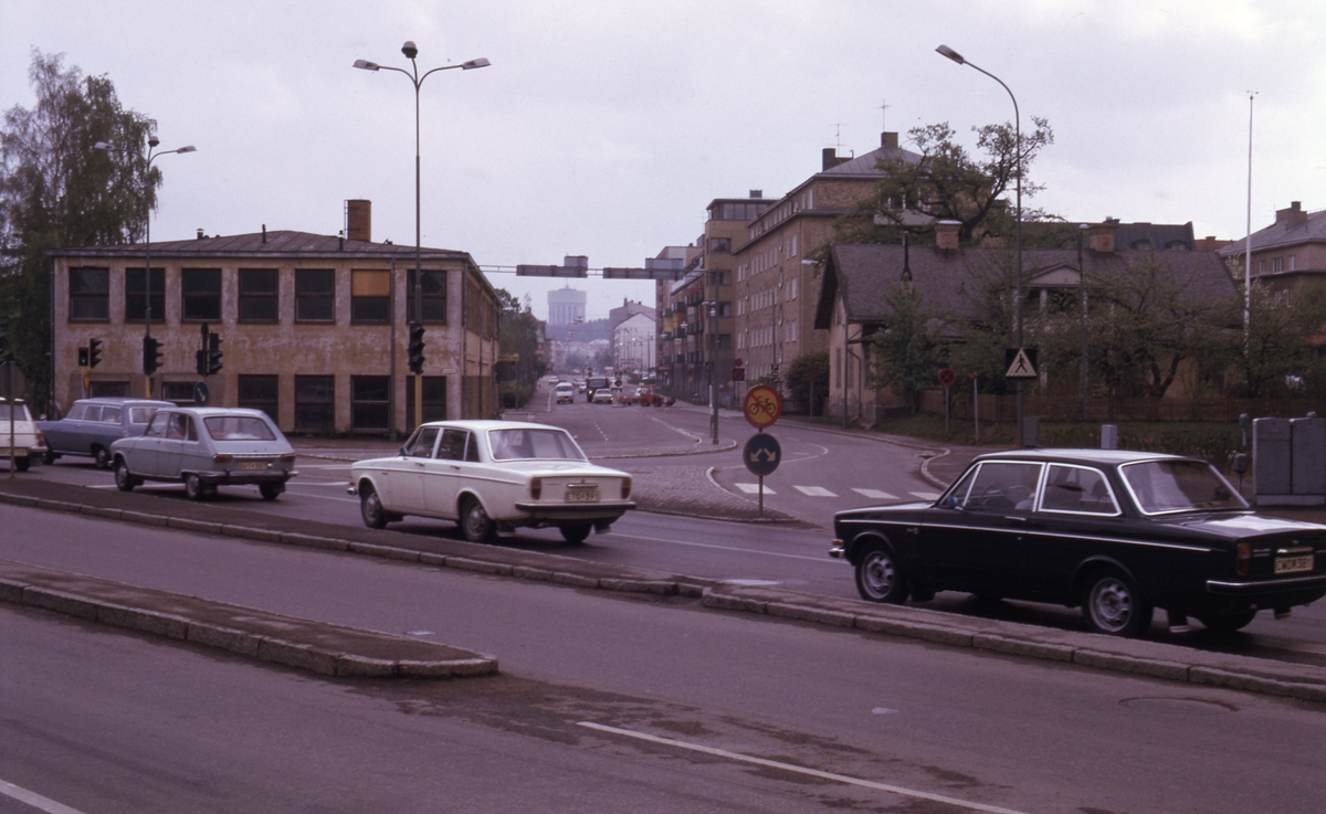 Hamngatan och Malte Månsons verkstadslokal, Linköping år 1974 ...