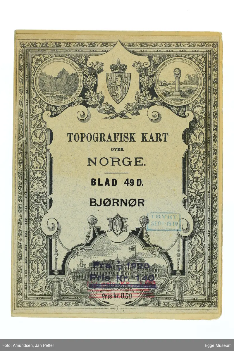 Topografisk kart over Norge blad 49 D. Bjørnør