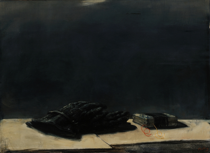 Stilleben. Sorte hansker [Maleri]