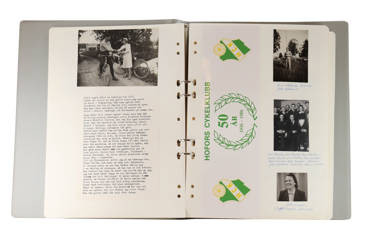 Hofors cykelklubb. Spridda år mellan 1927- 1990.