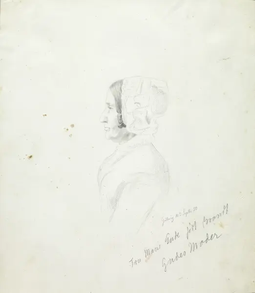 Marie Gude. 1850 [Tegning]