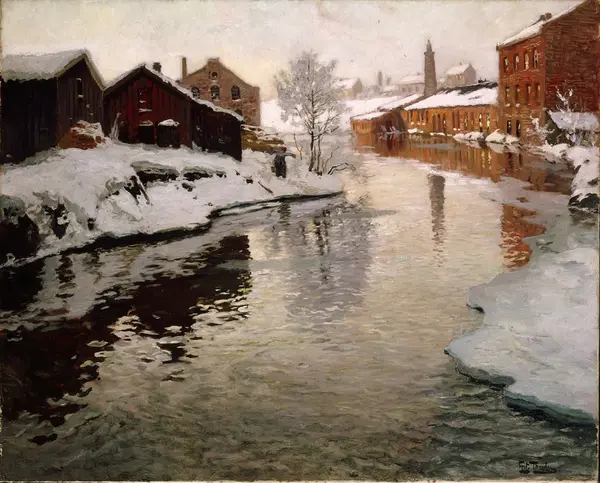 Den gamle fabrikk [Maleri]