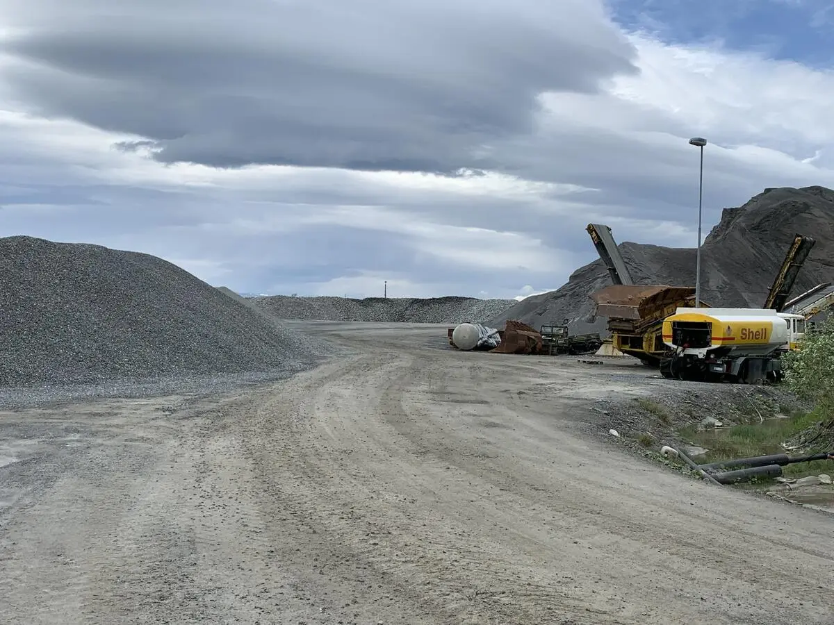 Steintaket til Gabbro Nor AS på Tomma.