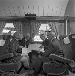 Dokumentasjon av jernbanereise, mars 1969.