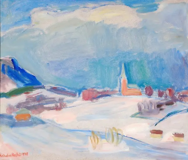 Vinter i Asker [Maleri]
