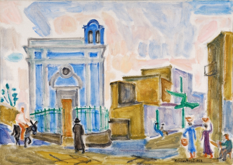 Blå kirke i Foris d´Ischia [Maleri]