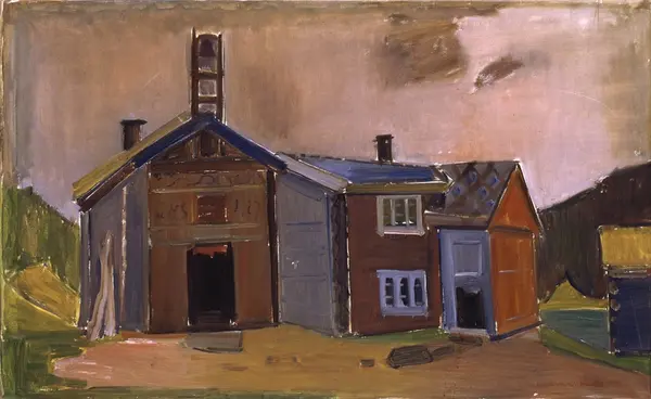 Gamle hus, Vågå [Maleri]