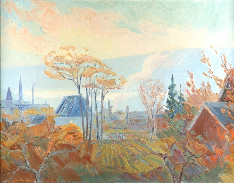 Høstlys over Lillehammer [Maleri]