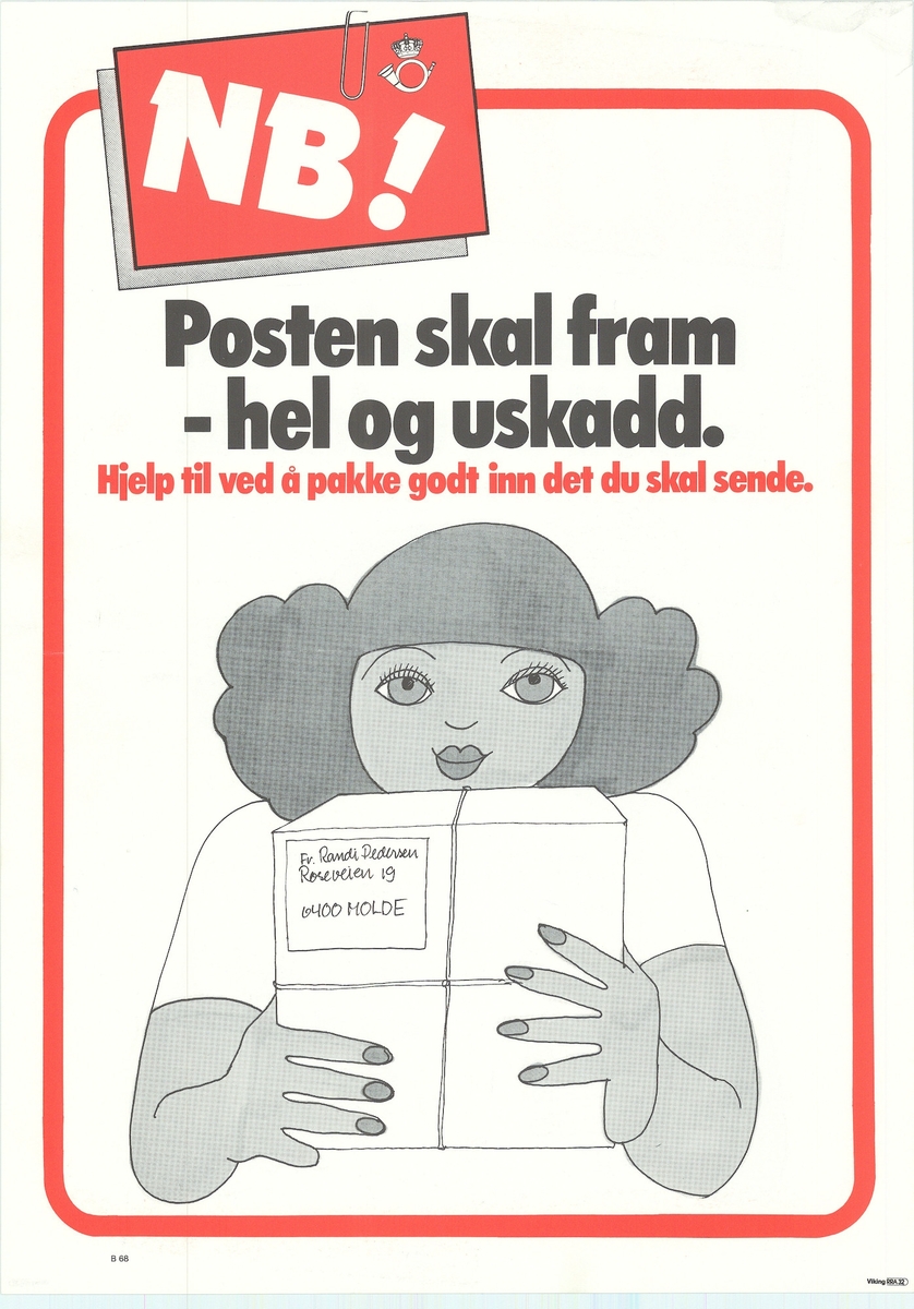 Tosidig plakat med tekst på nynorsk og bokmål. Bildemotiv og tekst på hvit bakgrunn.
