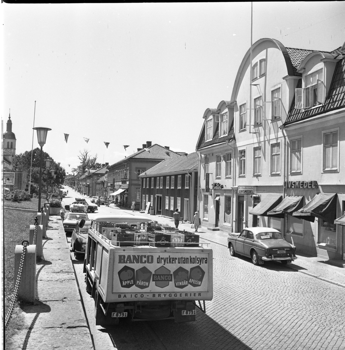 Stadsbebyggelse kring Brahegatan ca 1970