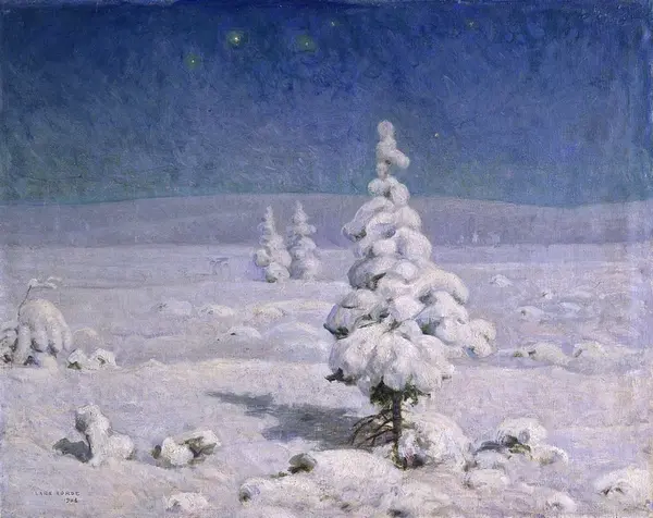 Måneskinn ved Nordseter [Maleri]