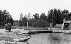 Dam i Limån, et lite vassdrag i Leksands kommun i Dalarnas l