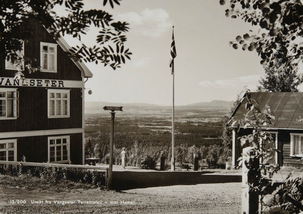 Postkort, Vang, Vangseter Hotell og Pensjonat, åpnet i 1929,