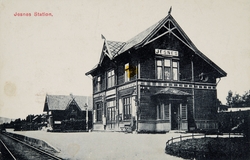 Postkort, Ringsaker, Furnes, Jessnes stasjon, Furnes stasjon