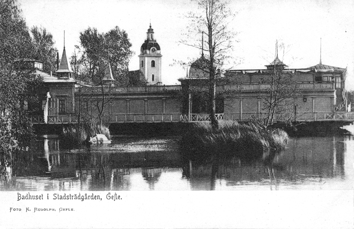 "Najaden". Badhuset i Stadsträdgården, Gefle.