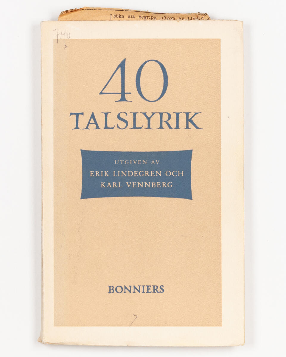 Bok frå boksamlinga til Olav H. Hauge.