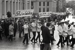 Vietnambevegelsens demonstrasjon, "USA ut av Indokina". Mai 
