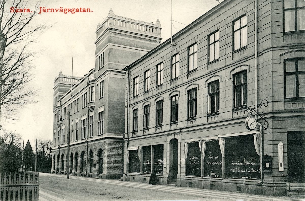 Järnvägsgatan på gammalt postkort