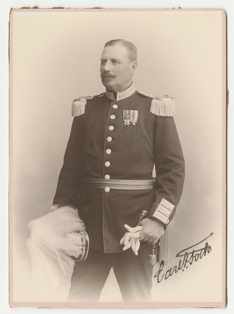 Porträtt av Carl Fock, överstelöjtnant vid Göta livgarde I 2.