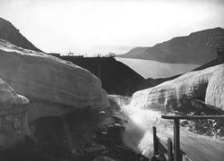 Vannrenne og steintipp i Gruvedalen. 1934