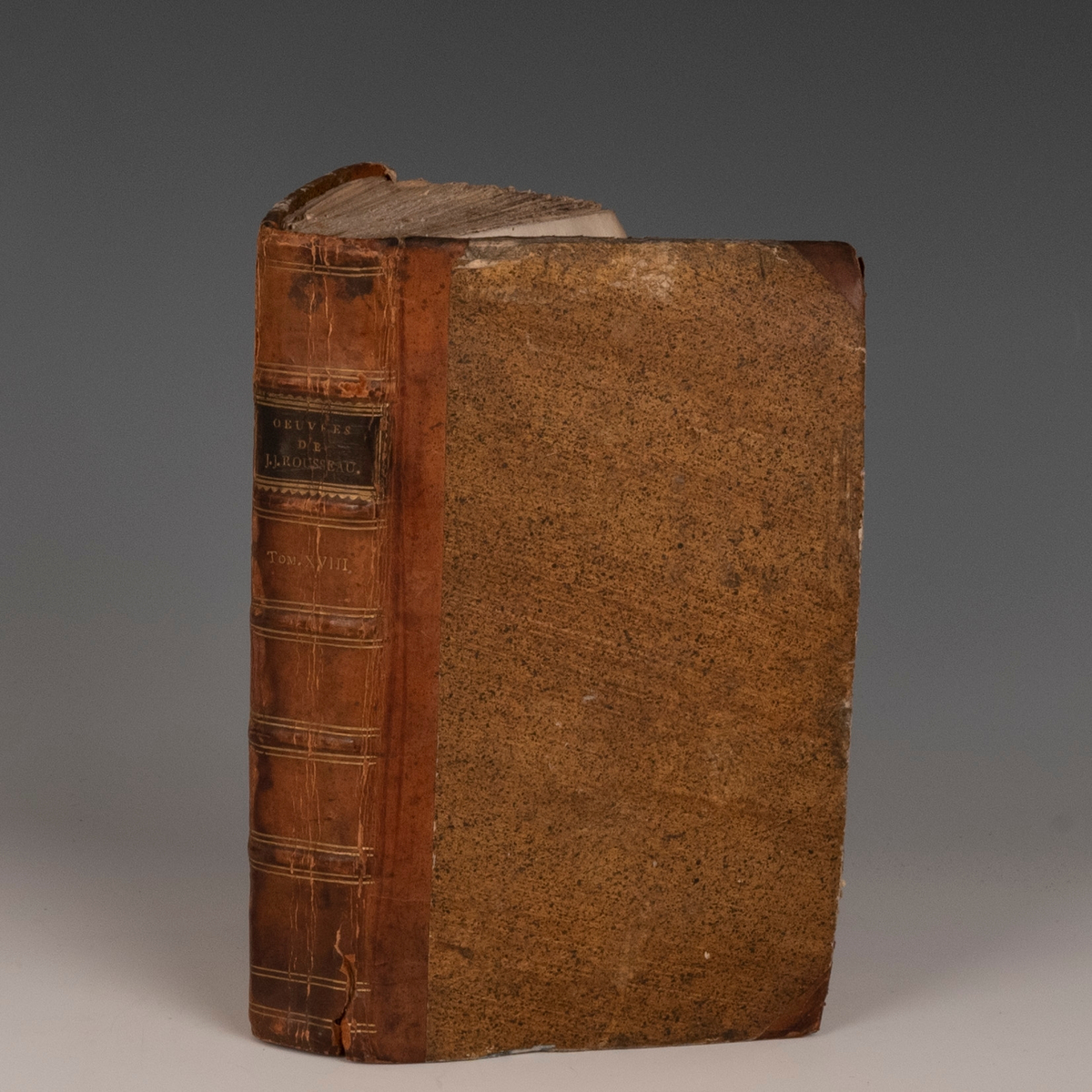 "Oeuvres de J.J. Rousseau XI-XIV, XVII-XVIII og XXII". Geneve 1781-82. Delskbd. fra samtiden. 12.