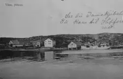 Handelsstedet Vikan i Barmanfjorden. Fosenbåten D/S "Rein" v