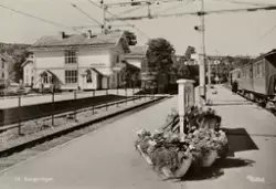 Postkort, Kongsvinger stasjon, jernbanestasjon, stasjonsbygn