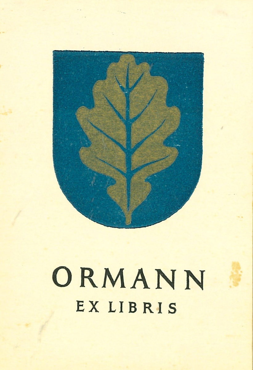 Ex libris for Ormann