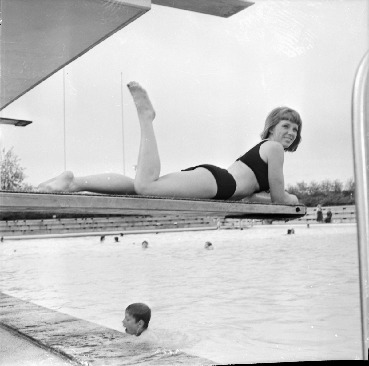 Fyrisbadet - "varmt och soligt", Uppsala 1965
