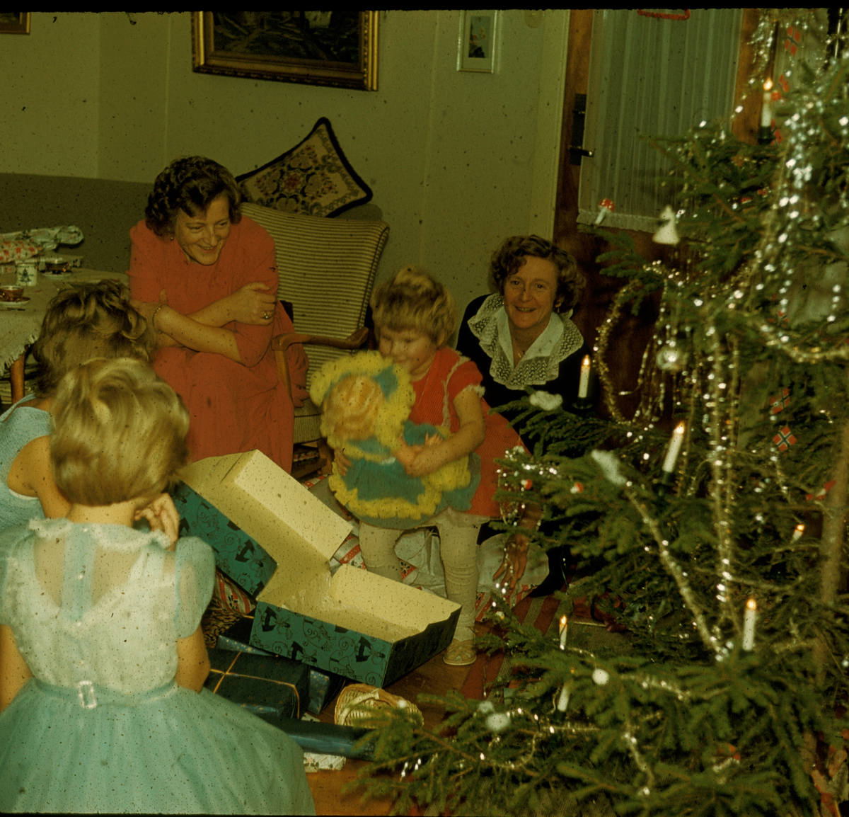 Pakkeåpning julen 1960