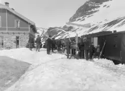Prot: Ankomst skiløpere til Myrdal station