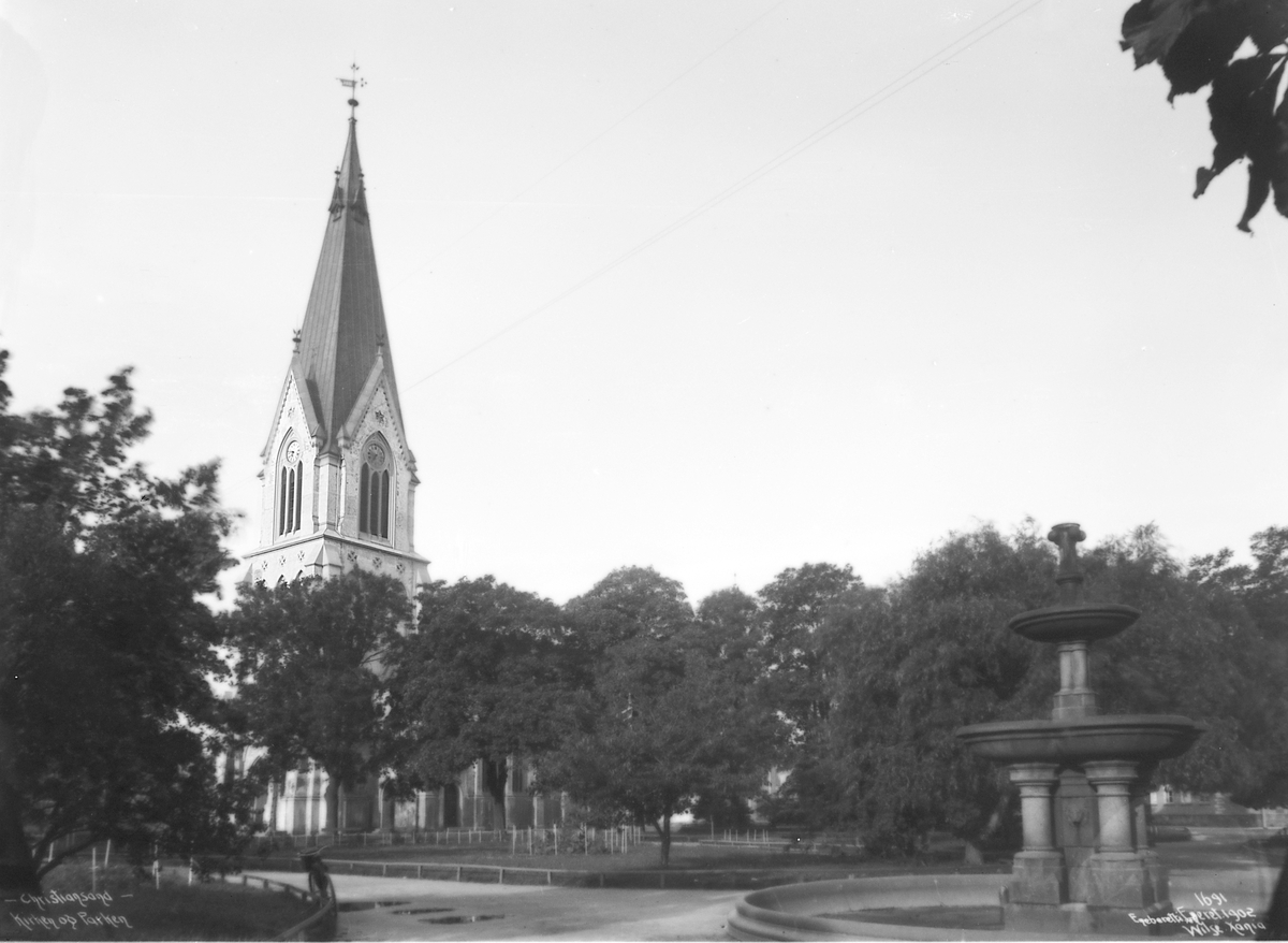 Prot: Christiansand - Kirken og Parken 29. Juli 1902
