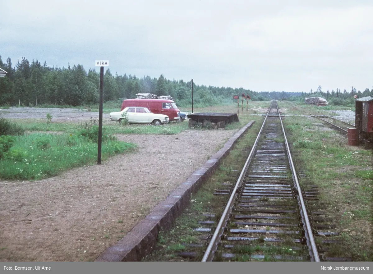 Vika holdeplass i nærheten av Rovaniemi i Finland, sett fra toget