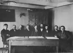 Møte i Sandstad kommunestyre i 1920-åra