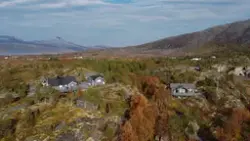 Skarstad i Efjord  Narvik kommune. Hyttebebyggelse ytterst p