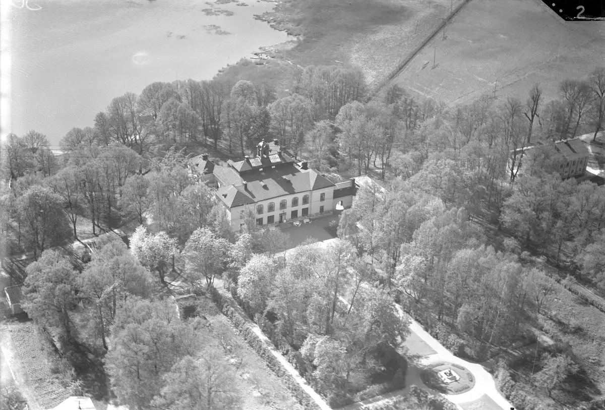 Flygfoto över Näsby slott
