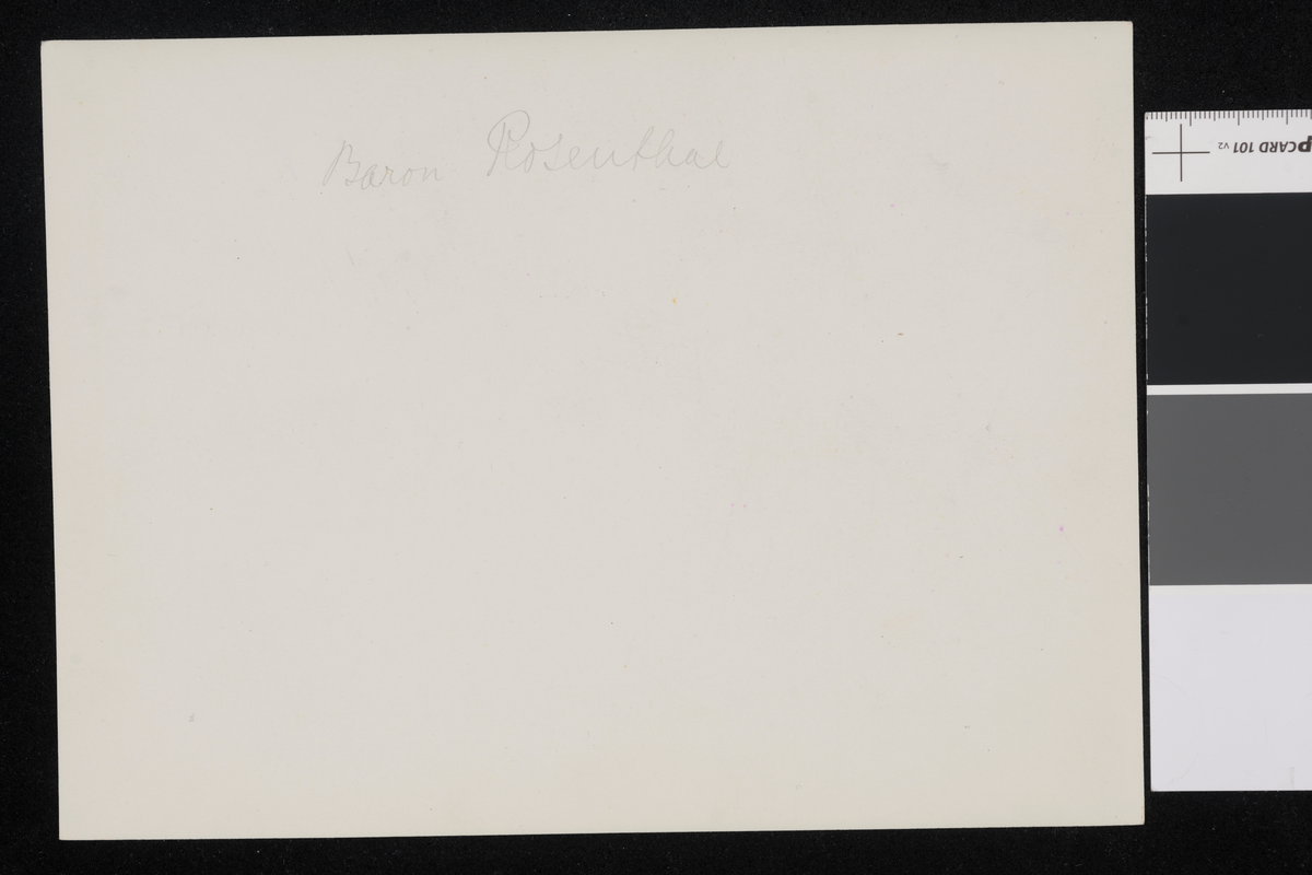 Fotografi at et teppe. På baksiden står det: Baron Rosenthal. Fotografi tatt av/ samlet inn av Elisabeth Meyer fra reise til Iran 1929.