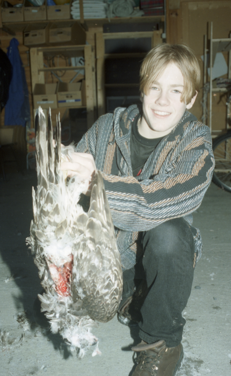 Dyr
Thomas Støen med død hønsehauk
